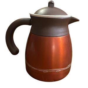 Vintage Thermos Darjeeling TGR-601 Thermal Teapot 0.6L Bronze Tea Kettle Rare